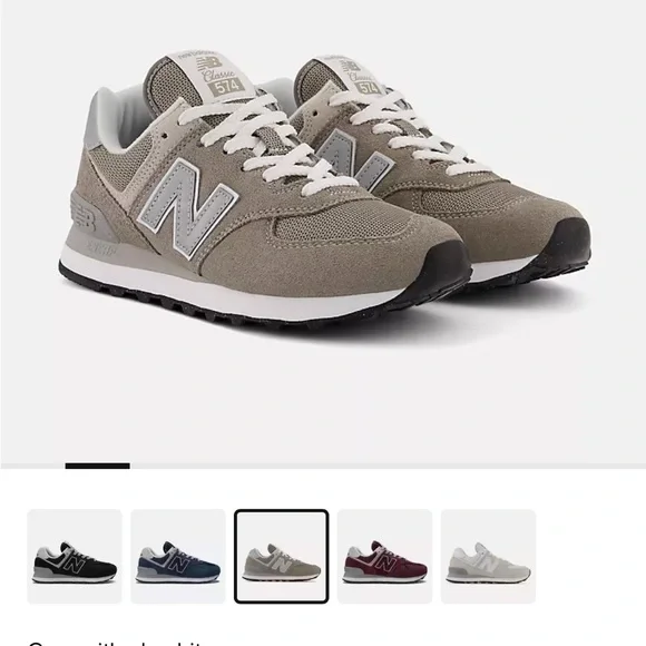 New Balance 574 Core Grey Womens Size 8 - Picture 2 of 13